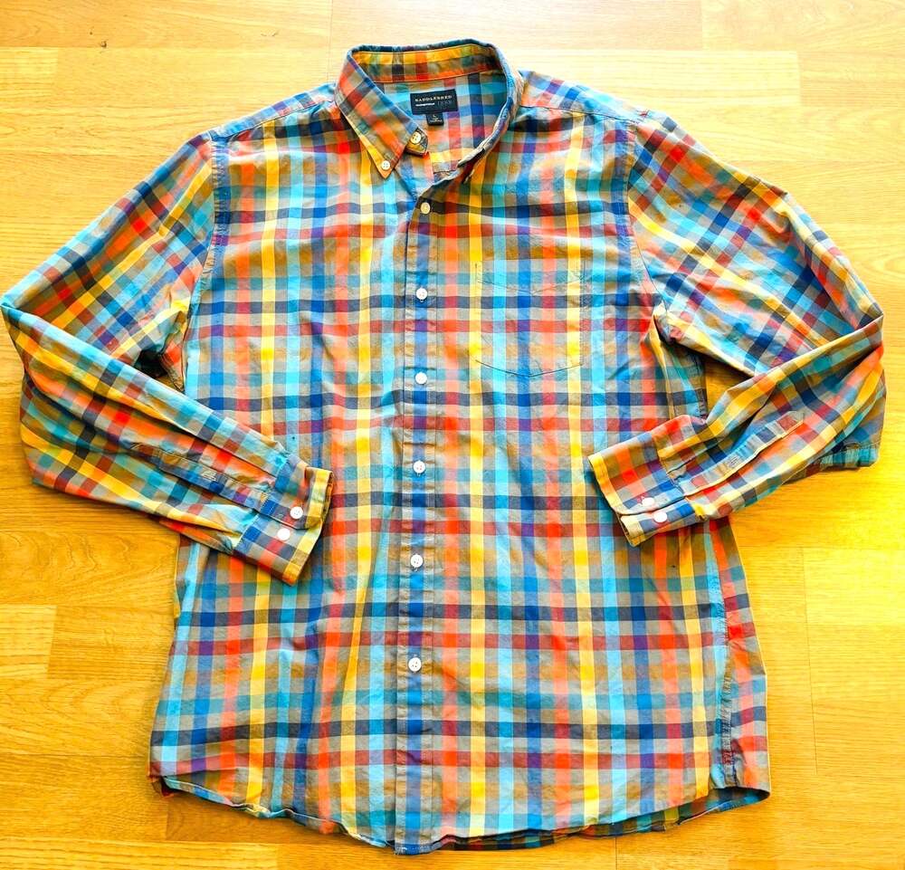 SADDLEBRED BUTTON UP SHIRT LARGE WESTERN